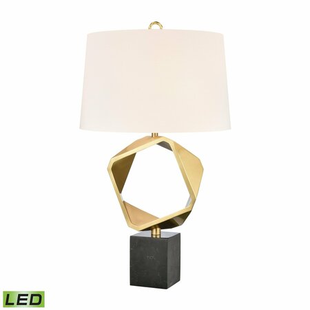 ELK SIGNATURE Optical 32'' High 1-Light Table Lamp - Brass - Includes LED Bulb H0019-9595-LED